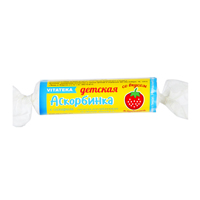 Аскорбинка детская таб. крутка аскорбиновая к-та 20мг с сахаром клубника 2,9г 10 шт. ми-ми-мишки