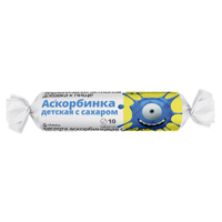 Аскорбинка детская таб. крутка аскорбиновая к-та 20мг с сахаром 2,9г 10 шт. ми-ми-мишки