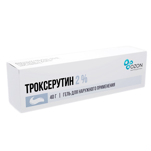 Троксерутин гель 2% 40мг №1