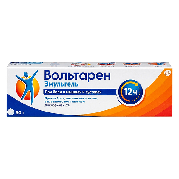Вольтарен эмульгель гель д/наружн. прим. 2% 50г №1