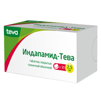 Индапамид-Тева таб. п.п.о. 2,5мг №30