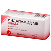 Индапамид МВ штада таб.пролонг.высвоб.п.п.о. 1,5мг №30