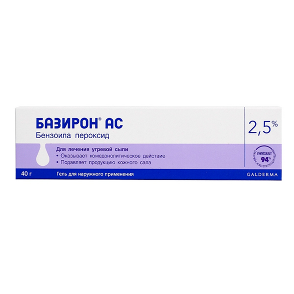 Базирон АС гель 2,5% 40г №1