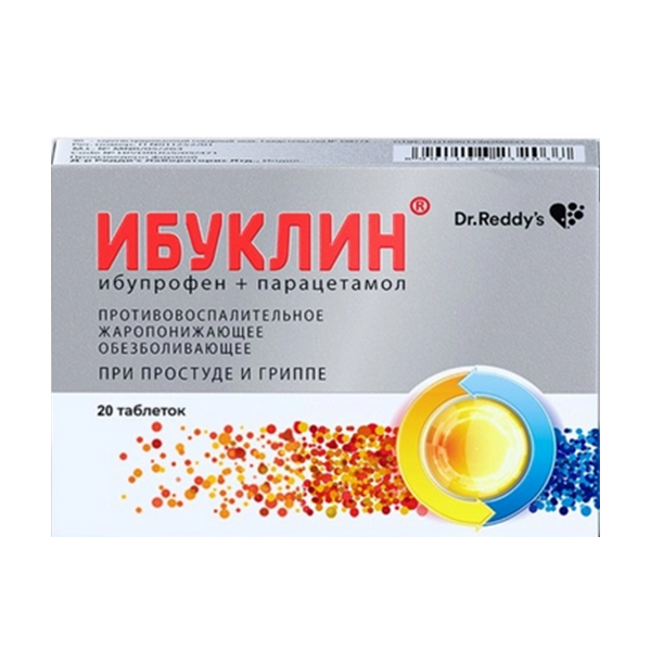 Ибуклин таб. п.п.о. 400мг+325мг №10