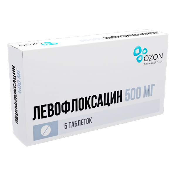 Левофлоксацин таб. п.п.о. 500мг №10