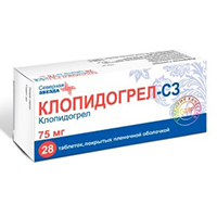 Клопидогрел-СЗ таб. п.п.о. 75мг №90