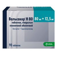 Вальсакор Н 80 таб. п.п.о. 80мг+12,5мг №30