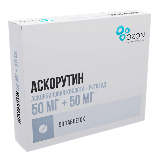 Аскорутин таб. 50мг+50мг №50