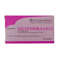 Метронидазол супп. ваг. 500мг №10