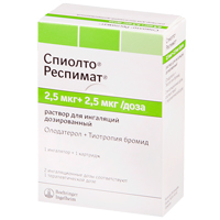 Спиолто Респимат р-р д/ингал. доз. 2,5мкг/доза+2,5мкг/доза 4мл №1  (картридж в комплекте с ингалятором респимат)