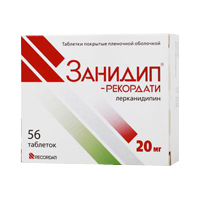 Занидип-Рекордати таб. п.п.о. 20мг №56
