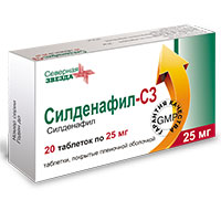 Силденафил-СЗ таб. п.п.о. 25мг №20