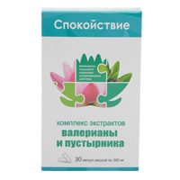 Проаптека комплекс экстрактов валерианы и пустырника капс. 0,395г 30 шт.