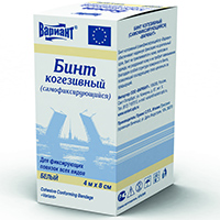 Бинт когезивный самофиксирующийся вариант клинса 4мх8см белый