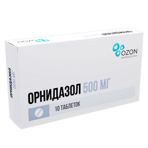 Орнидазол таб. п.п.о. 500мг №10