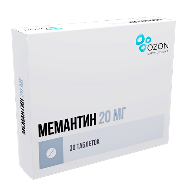 Мемантин таб. п.п.о. 20мг №90