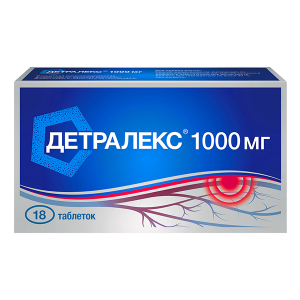 Детралекс таб. п.п.о. 1000мг №18