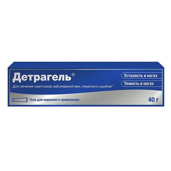 Детрагель гель д/наружн. прим. 40г №1