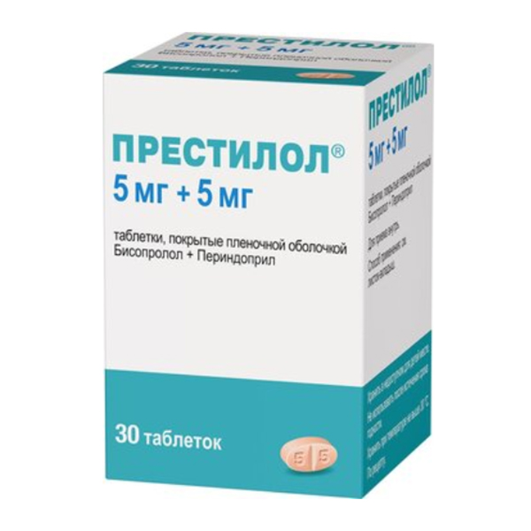 Престилол таб. п.п.о. 5мг+5мг №30