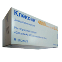 Клексан р-р д/ин. 4тыс.анти-Ха МЕ/0,4мл 0,4мл №9