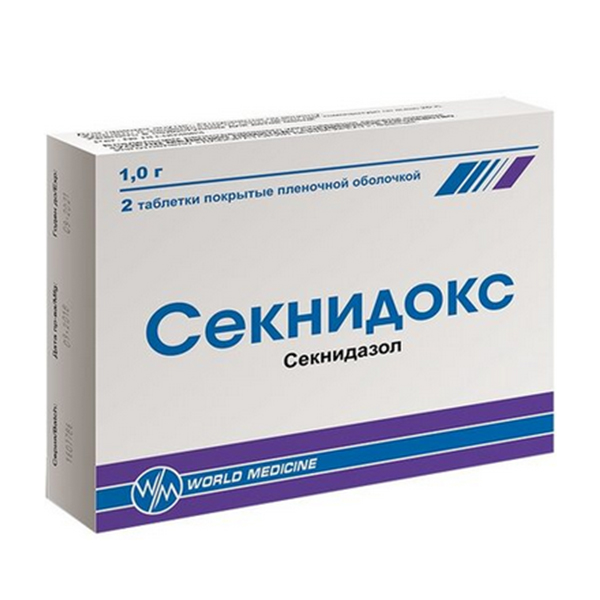 Секнидокс таб. п.п.о. 1г №2