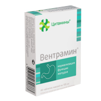 Цитамины вентрамин таб. 155мг №40 (20х2)