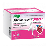 Атероклефит омега-3 комплекс : атероклефит капс. 0,25г N60+омега-3 капс.0,7г 30 шт.