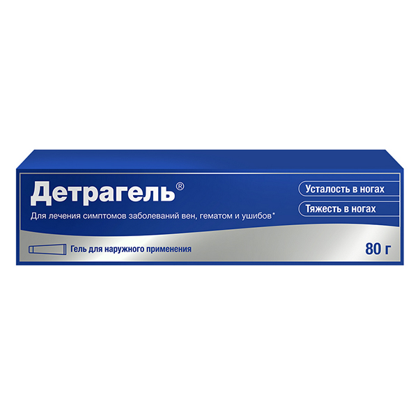 Детрагель гель д/наружн. прим. 80г