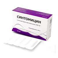 Синтомицин супп. ваг. 250мг №10