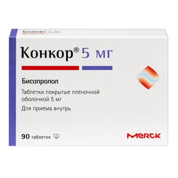 Конкор таб. п.п.о. 5мг №90