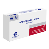 Фелодипин Канон таб.пролонг.высвоб.п.п.о. 2,5мг №30