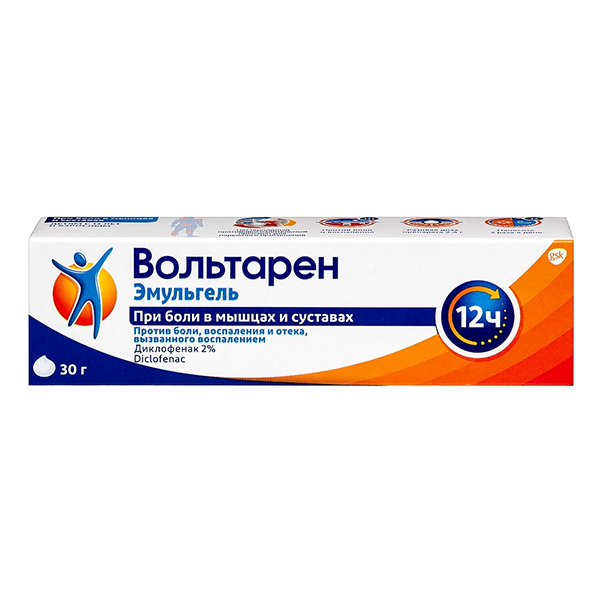 Вольтарен эмульгель гель д/наружн. прим. 2% 30г №1
