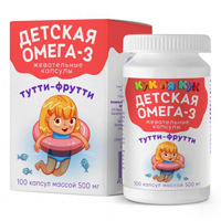 Омега-3 кук ля кук д/детей капс. жев. тутти-фрутти 500мг №100
