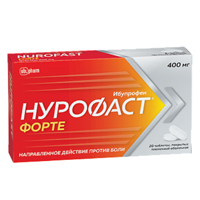 Нурофаст форте таб. п.п.о. 400мг №20