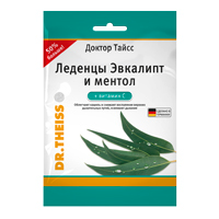 Доктор тайсс леденцы эвкалипт-ментол-вит С 75г
