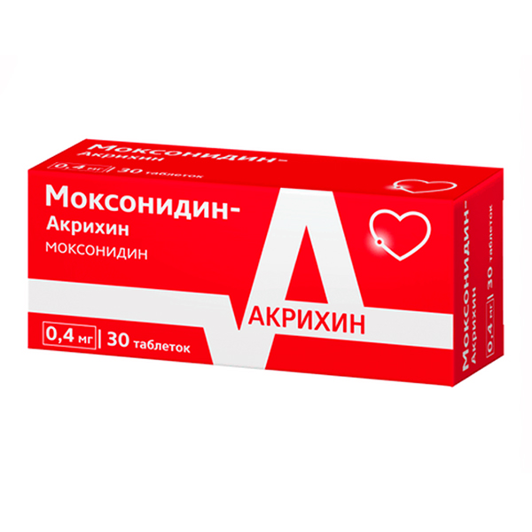Моксонидин-Акрихин таб. п.п.о. 0,4мг №30