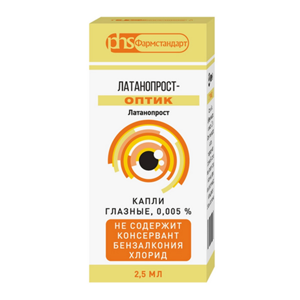 Латанопрост-Оптик капли гл. 0,005% 2,5мл №1