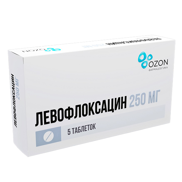 Левофлоксацин таб. п.п.о. 250мг №10
