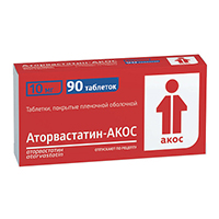 Аторвастатин-Акос таб. п.п.о. 10мг №30