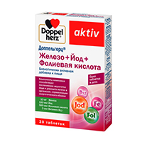 Доппельгерц актив железо+йод+фолиевая кислота таб. 446мг 30 шт.