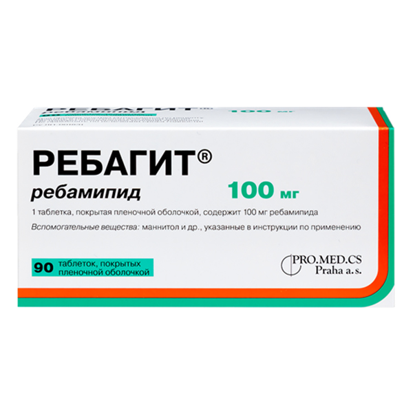 Ребагит таб. п.п.о. 100мг №180