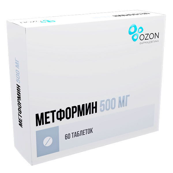 Метформин таб. п.п.о. 500мг №60