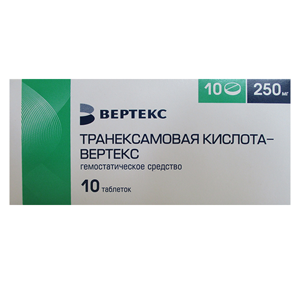 Транексам таб. п.п.о. 250мг №10