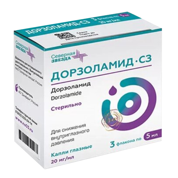 Дорзоламид Сентисс капли гл. 20мг/мл 5мл №1