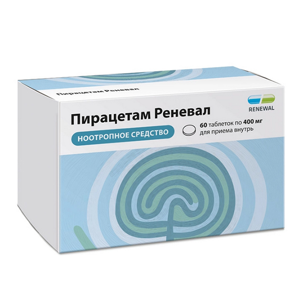 Пирацетам Реневал таб. п.п.о. 400мг №60