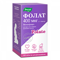 Фолат 400мкг таб. д/рассас 0,23г 50 шт.