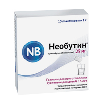 Необутин гран. д/сусп. внутр. 25мг 1г №10