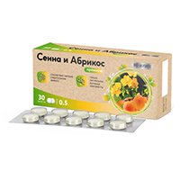 Биофорте сенна и абрикос таб. 500мг №30