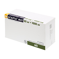 Агарта мет таб. 50мг+1000мг №60
