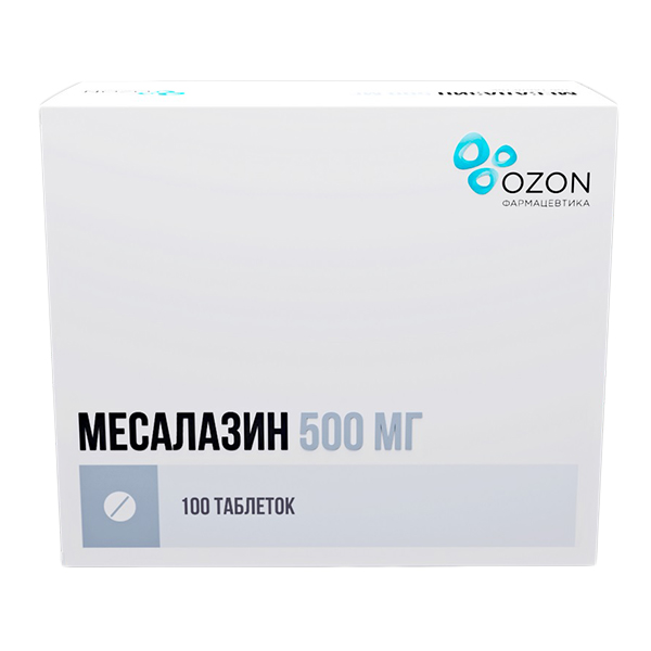 Месалазин таб. кш/раств п.о 500мг №50